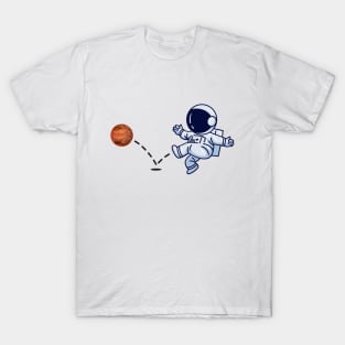 Astronaut plays Mars Soccer T-Shirt